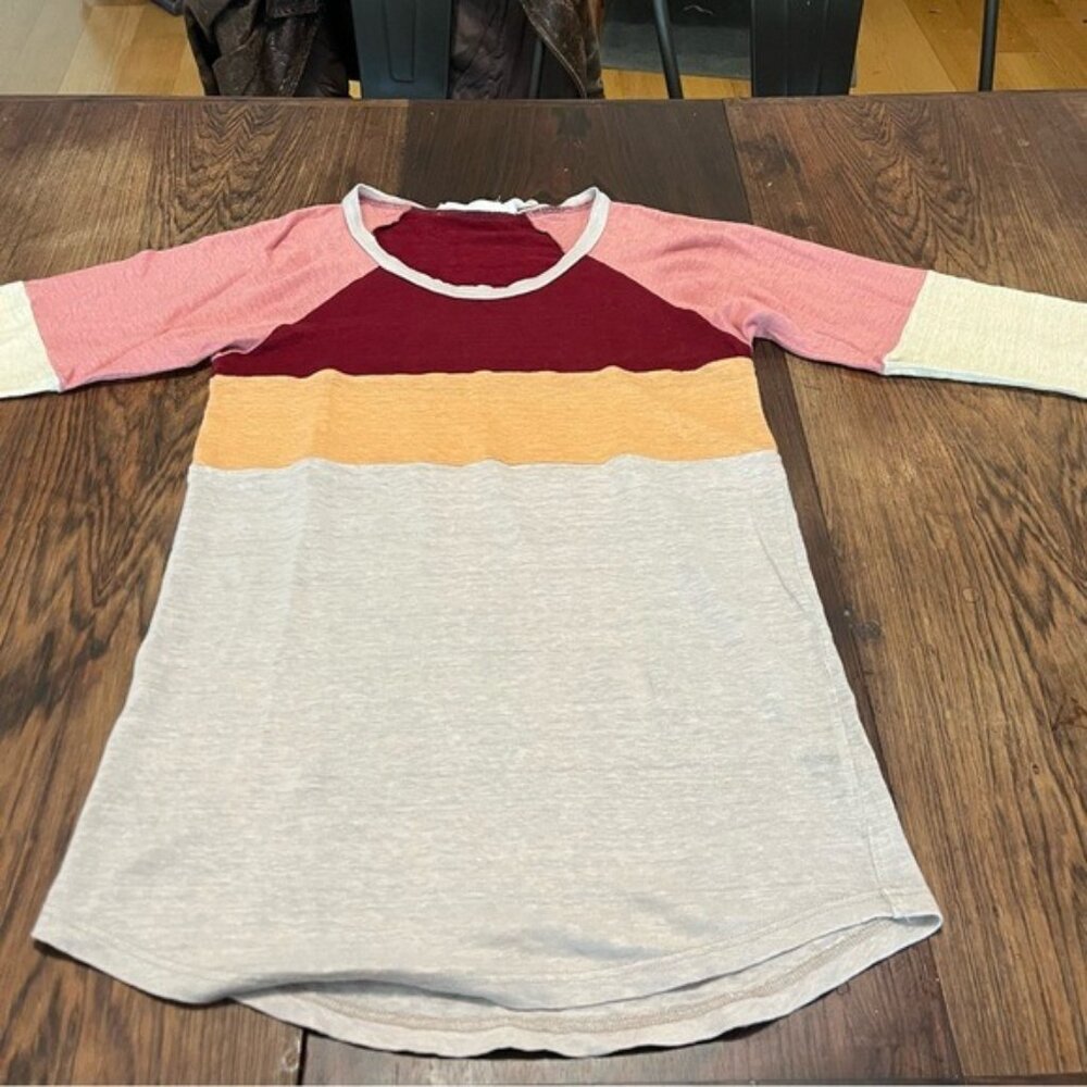 ISABEL MARANT ETOILE Linen Color‎ Blocked Tee Size Small